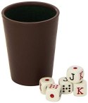 Zestaw do gry w kości + kubek POKER