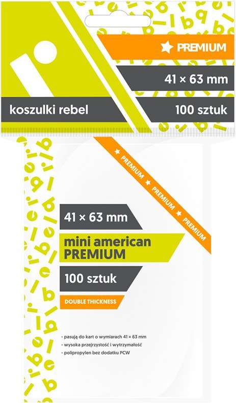 Rebel Koszulki na karty (41x63 mm) "Mini American Premium", 100 sztuk