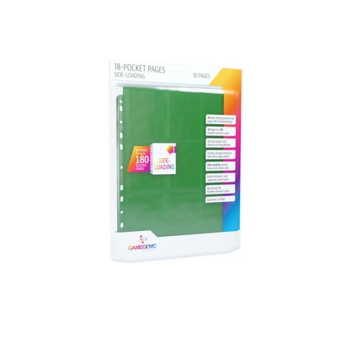 Gamegenic: 18-Pocket Pages Sideloading - Green (10 szt)