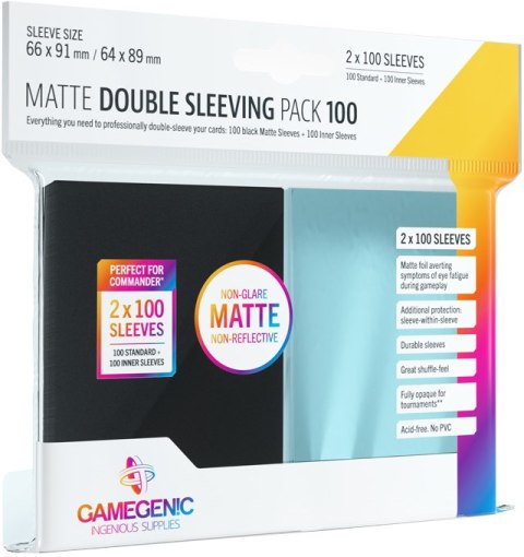 Gamegenic: Matte Double Sleeving Pack (66x91 mm/64x89 mm) 2x100 sztuk