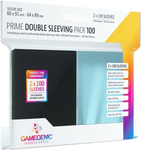 Gamegenic: Prime Double Sleeving Pack (66x91 mm/64x89 mm) 2x100 sztuk