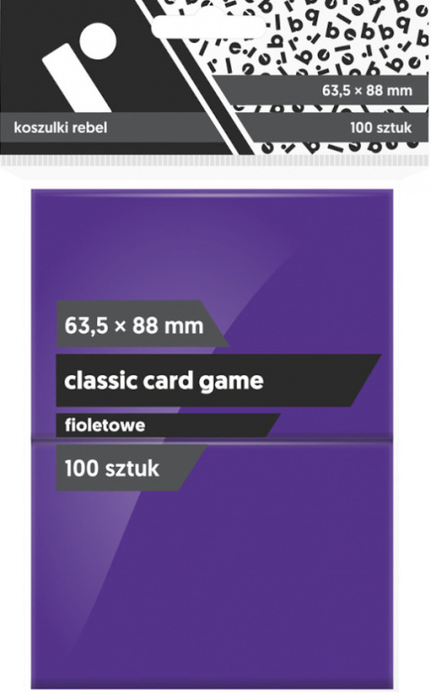 Koszulki na karty Rebel (63,5x88 mm) "Classic Card Game", 100 sztuk, Fioletowe