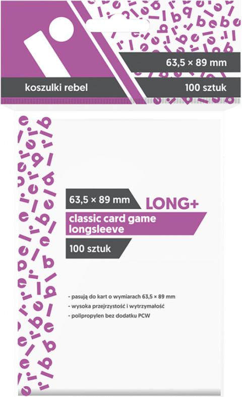 REBEL Koszulki na karty (63,5x89 mm) "Classic Card Game Longsleeve", 100 sztuk