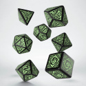 Q-WORKSHOP Komplet kości Celtyckie 3D Czarno-zielone