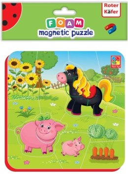 Roter Kafer Piankowe puzzle magnetyczne: Zwierzęta na farmie