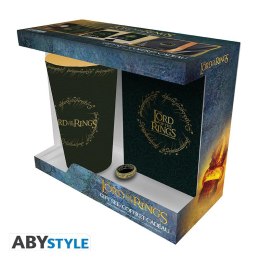 LORD OF THE RINGS gift set: XXL glass, pin, pocket notebook / zestaw prezentowy Władca Pierścieni: szklanka XXL, przypinka, nota