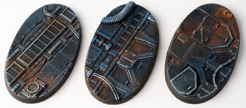 Gamers Grass Gamers Grass: Bases Oval - Spaceship Corridor 75 mm (3 szt.)