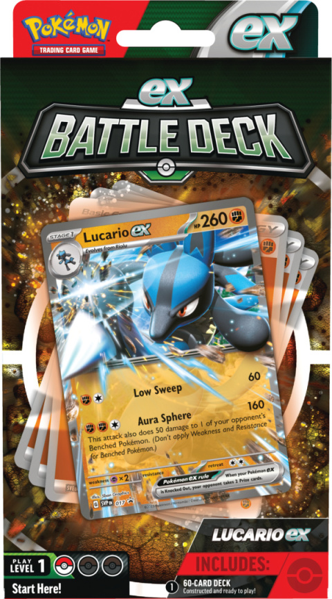 Pokemon TCG: April Ex Battle Deck Display Lucario