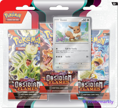 Pokemon TCG: Obsidian Flames - 3-pack blister [Eevee]