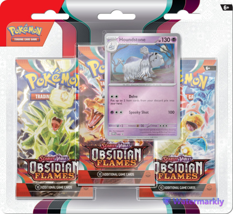 Pokemon TCG: Obsidian Flames - 3-pack blister [Houndstone]