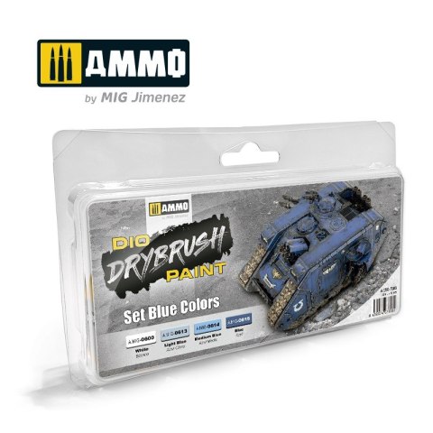 Ammo: DIO Drybrush Paint - Set Blue Colors