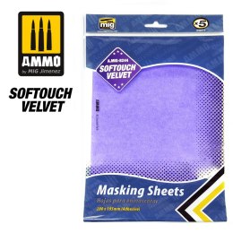 Ammo: Softouch Velvet Masking Sheets - Adhesive (280 x 195 mm) (5)