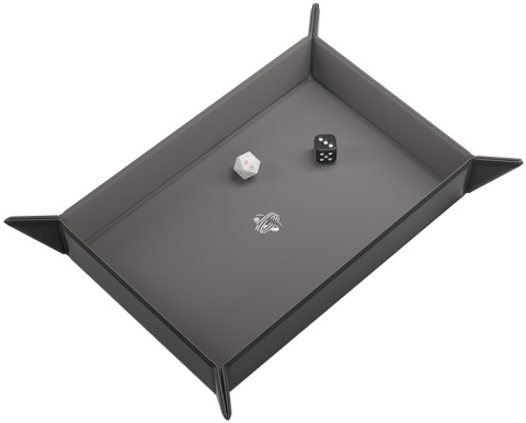 Gamegenic: Magnetic Dice Tray - Rectangular - Black/Gray