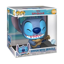 Funko POP Jumbo: Lilo & Stitch - Stitch with Ukulele (Supe Sized 25 cm)