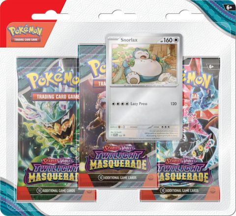 Pokemon TCG: Twilight Masquerade - 3-Pack Blister [Snorlax]