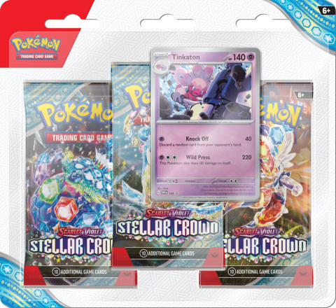 Pokemon TCG: Stellar Crown - 3-Pack Blister [Tinkaton]