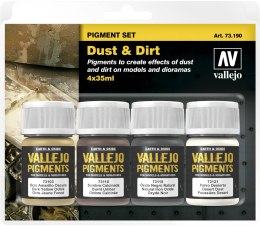 Vallejo: 73.190 - Pigment Set - Dust & Dirt (4 x 35 ml)